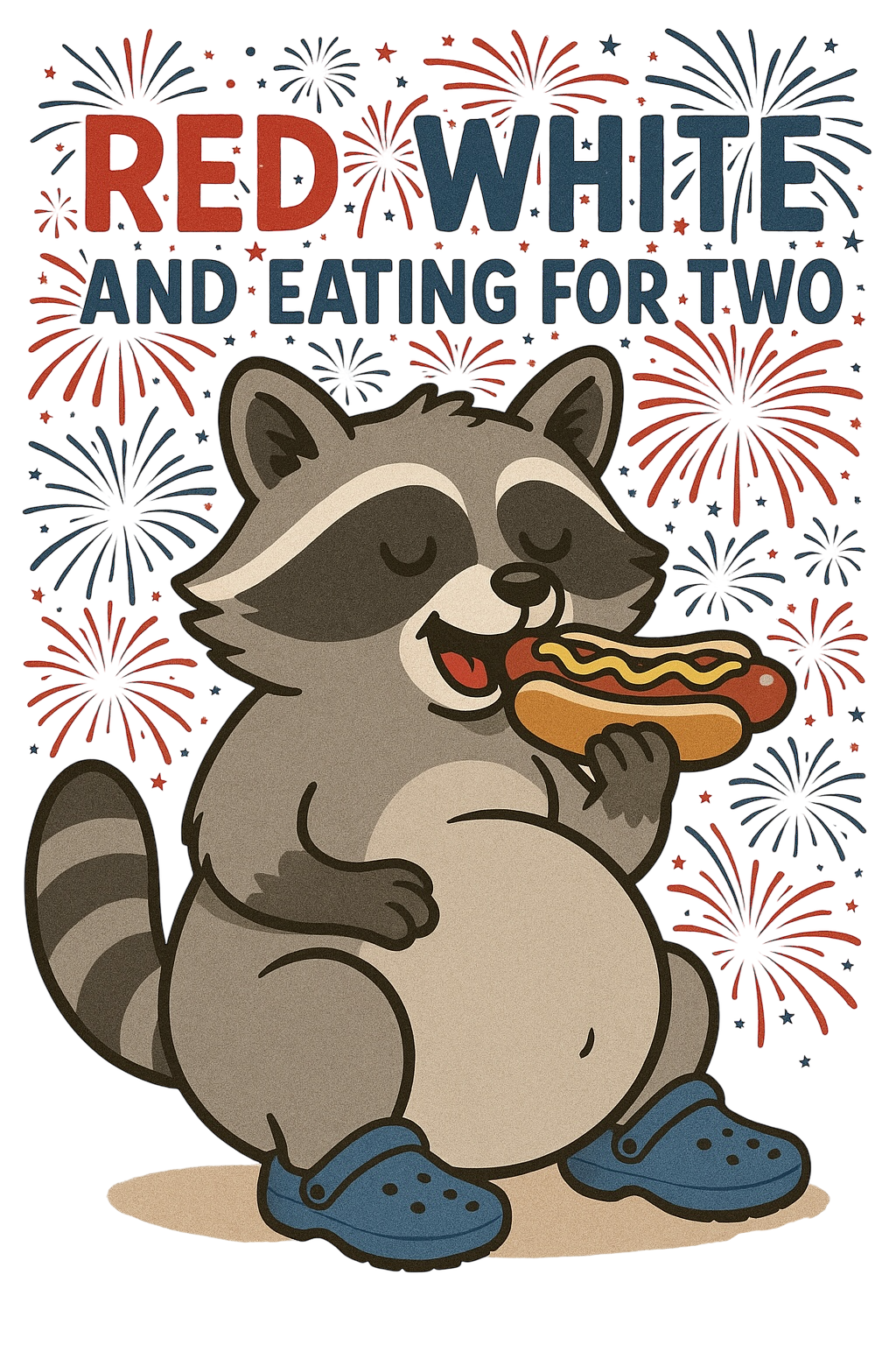 Red white and eating for two digital image