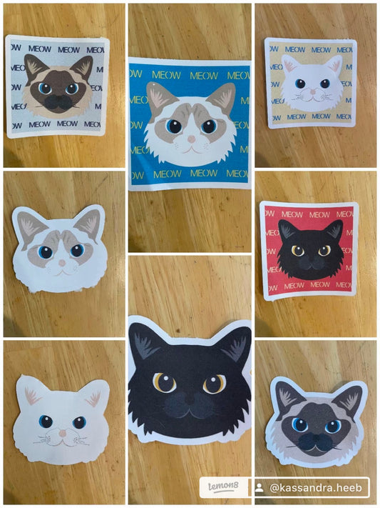 Cat stickers set