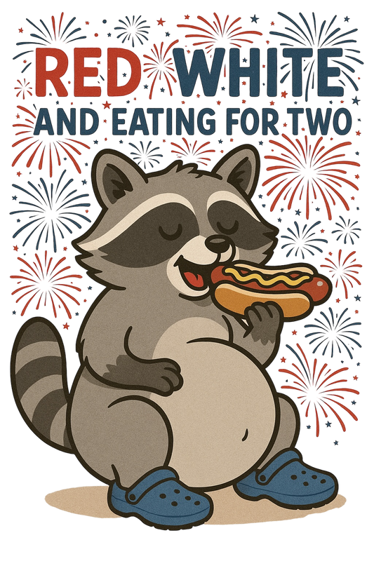 Red white and eating for two digital image