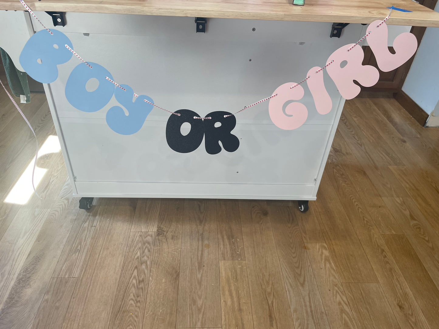 Gender reveal banner
