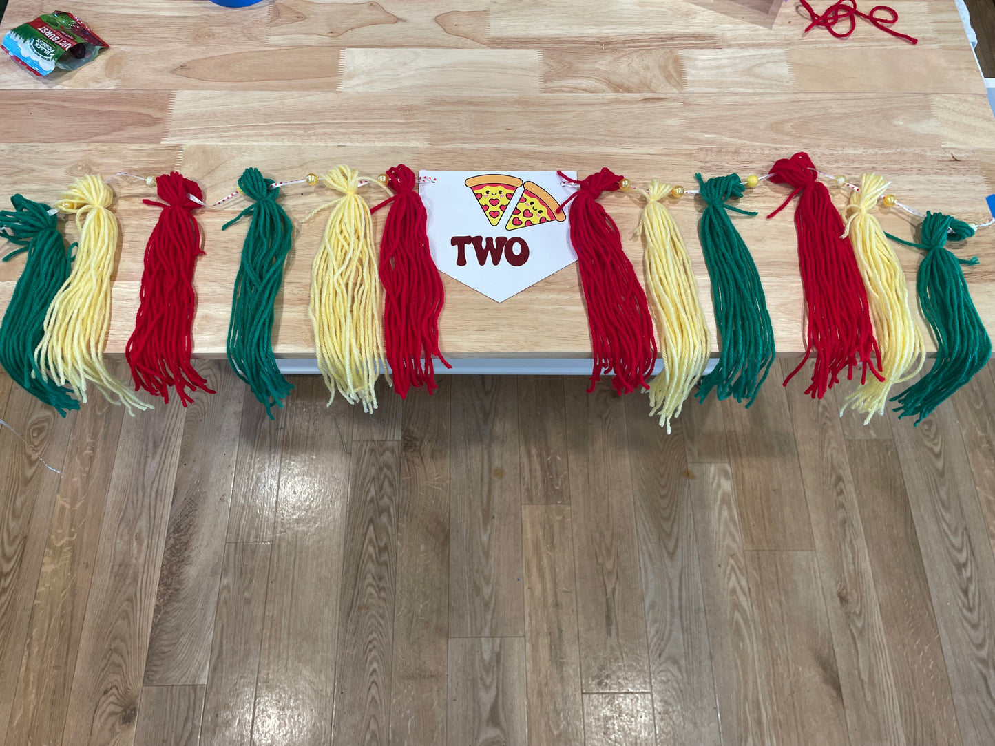 Pizza themed highchair  banner