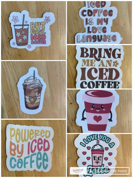 Coffee stickers set
